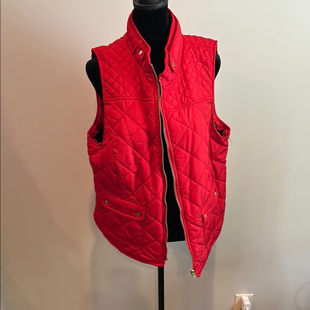 Red Quilted Vest